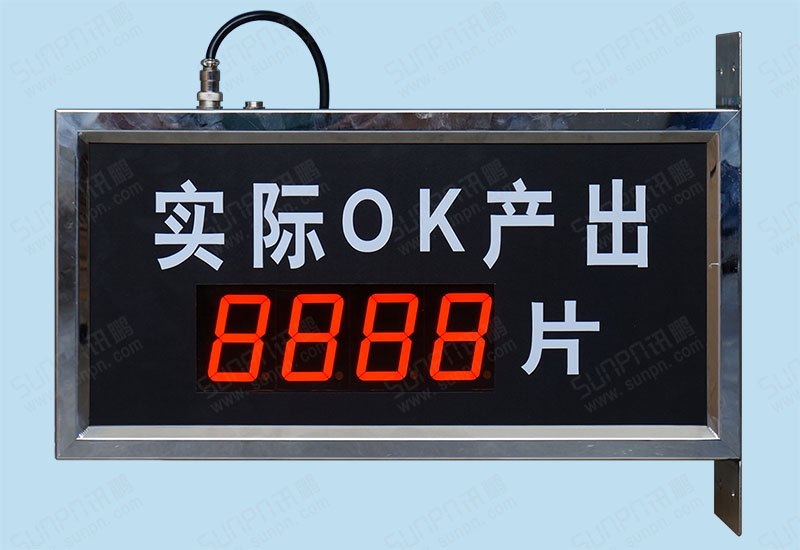 實際OK產(chǎn)出計數(shù)LED看板