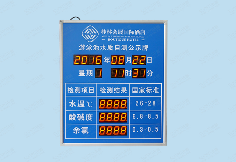 桂林會(huì)展國際酒店水質(zhì)屏