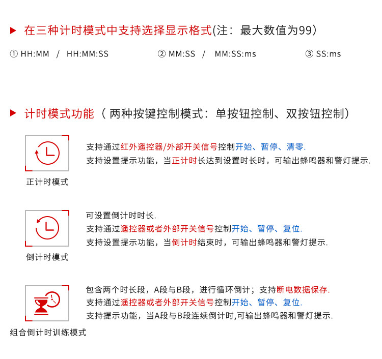 LED計時器電子鐘功能參考 LED計時器電子鐘功能參考