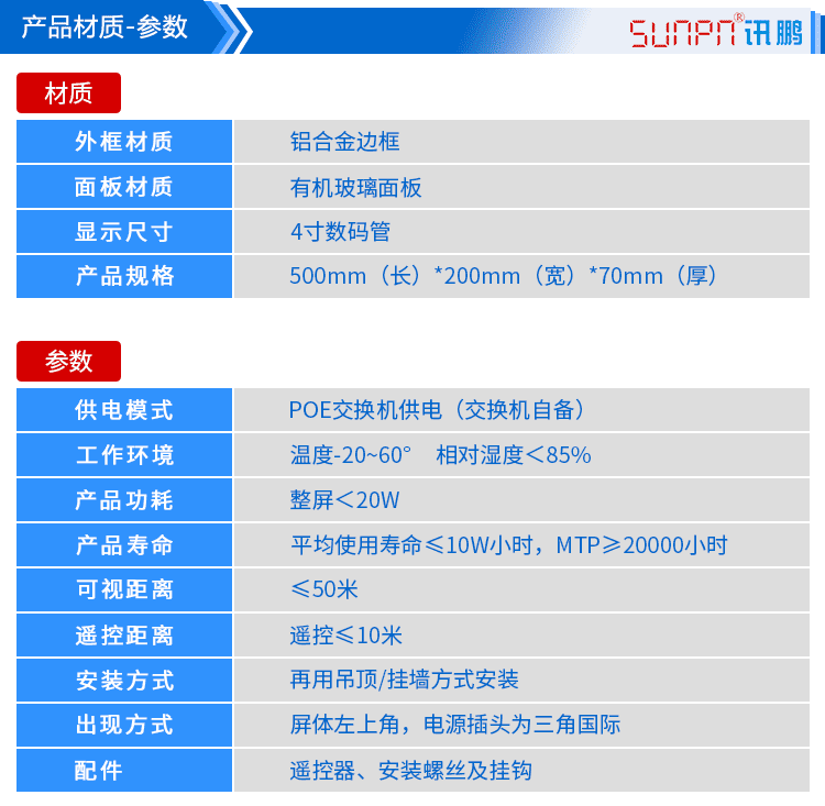 POE電子鐘產(chǎn)品參數(shù) POE電子鐘產(chǎn)品參數(shù)