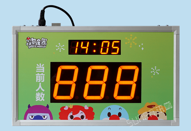 訊鵬人數(shù)統(tǒng)計(jì)LED顯示屏游樂(lè)園出入口游客數(shù)人流量門禁道閘光電開關(guān)RS485通訊信號(hào)采集看板