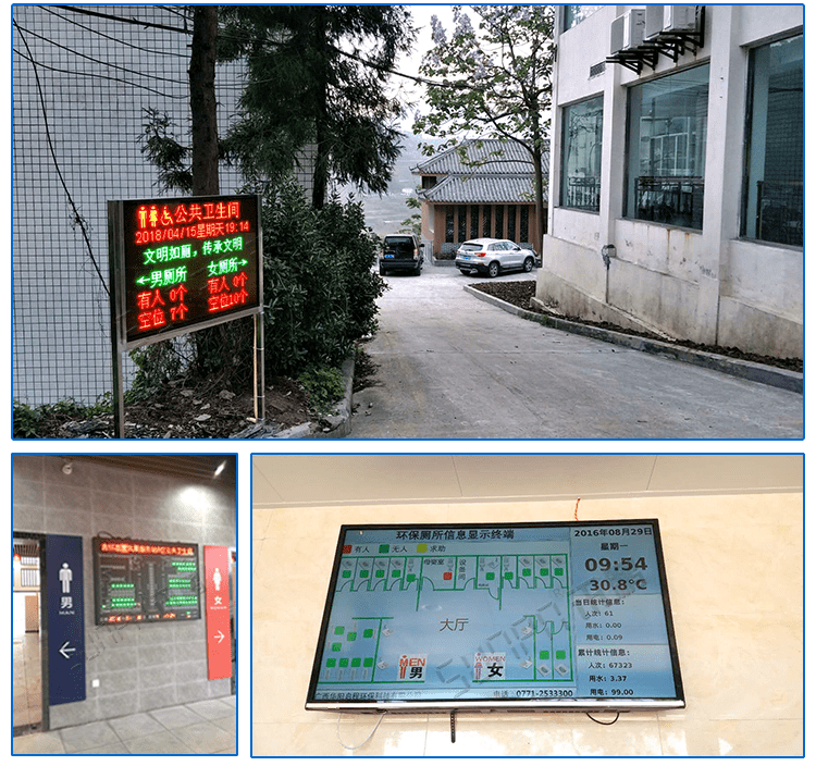 廁所有人無人狀態(tài)顯示屏應(yīng)用場(chǎng)景