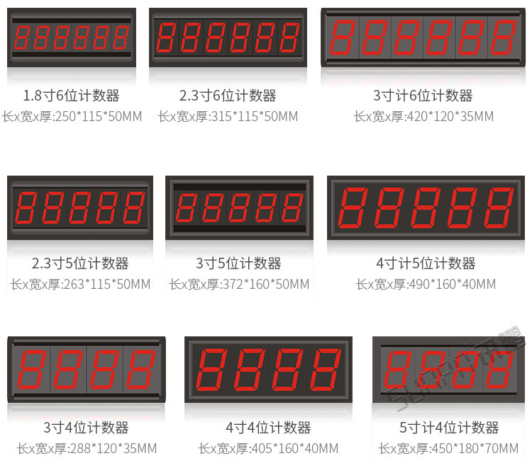 計數(shù)器顯示屏尺寸參考 計數(shù)器顯示屏尺寸參考