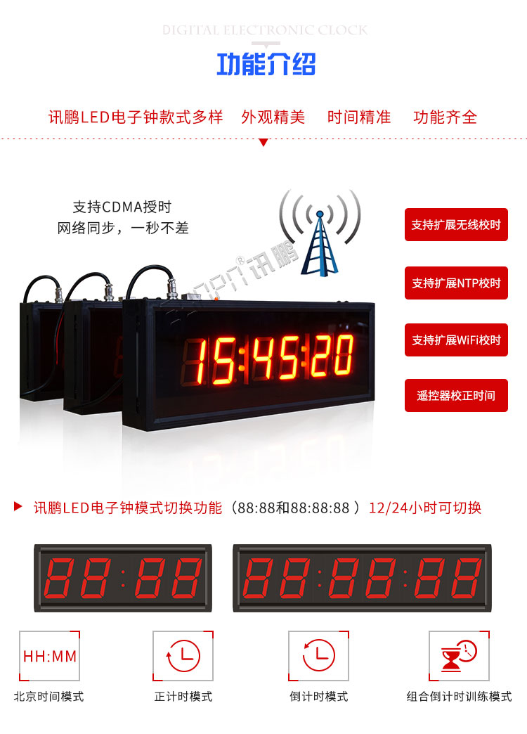 自動授時電子鐘功能介紹 自動授時電子鐘功能介紹