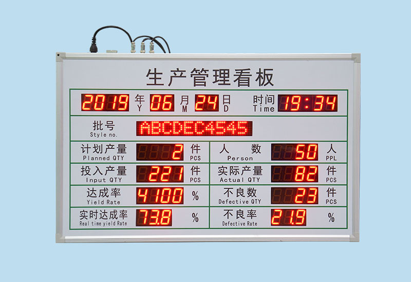 LED電子看板_車間生產管理看板_工廠產線目視化電子看板_訊鵬科技