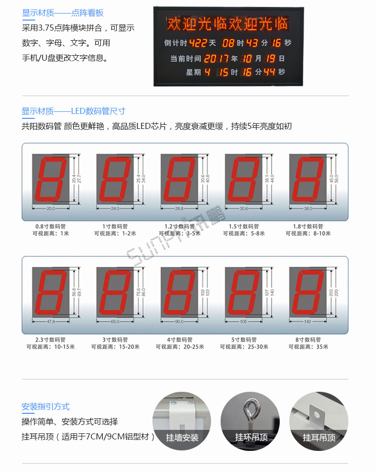 高考倒計(jì)時(shí)顯示屏定制說(shuō)明 高考倒計(jì)時(shí)顯示屏定制說(shuō)明