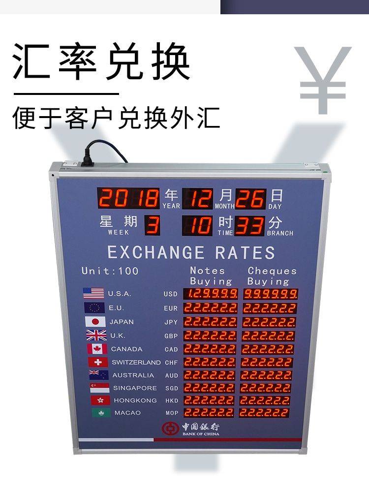 外匯匯率顯示屏產(chǎn)品實拍 外匯匯率顯示屏產(chǎn)品實拍
