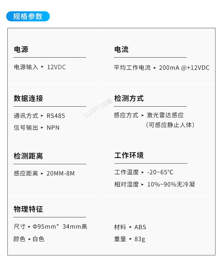 激光雷達人體感應(yīng)器產(chǎn)品參數(shù) 激光雷達人體感應(yīng)器產(chǎn)品參數(shù)