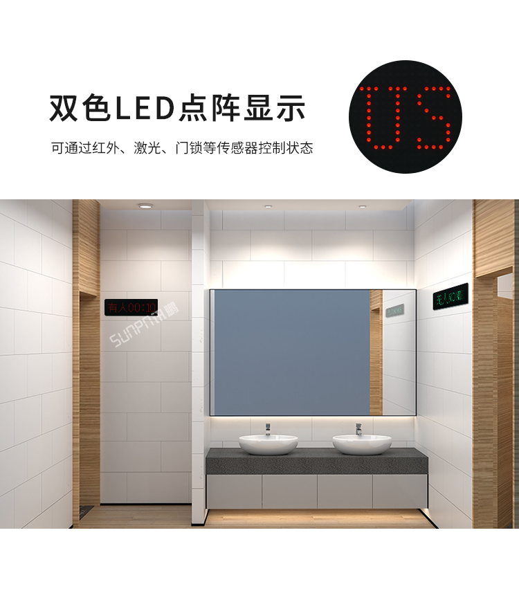 智慧公廁有人無(wú)人顯示屏-雙色LED點(diǎn)陣顯示 智慧公廁有人無(wú)人顯示屏-雙色LED點(diǎn)陣顯示