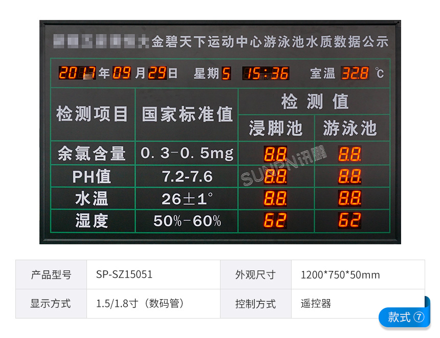 訊鵬水質(zhì)監(jiān)測顯示屏-款式參考 訊鵬水質(zhì)監(jiān)測顯示屏-款式參考