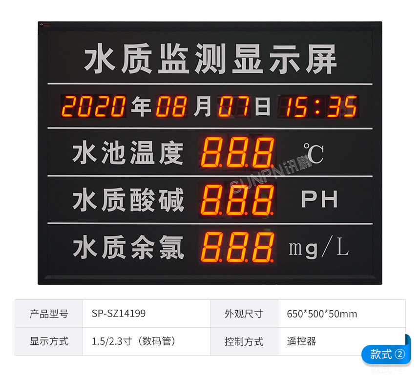 訊鵬水質(zhì)監(jiān)測顯示屏-款式參考 訊鵬水質(zhì)監(jiān)測顯示屏-款式參考