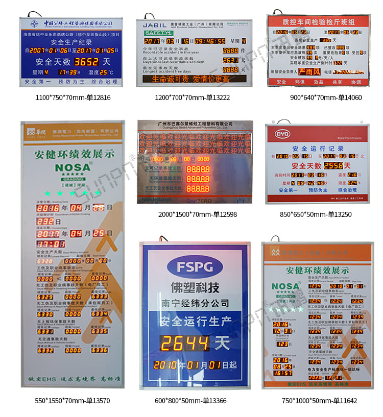 訊鵬安全生產(chǎn)天數(shù)記錄牌-樣式參考 訊鵬安全生產(chǎn)天數(shù)記錄牌-樣式參考