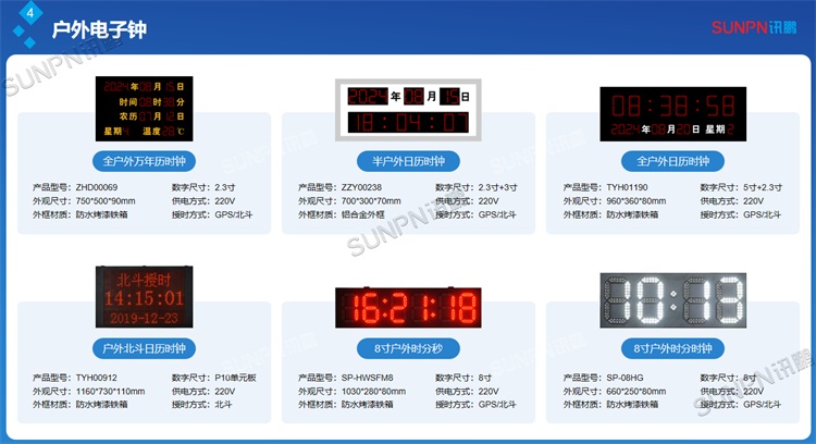 戶外電子鐘尺寸可定制