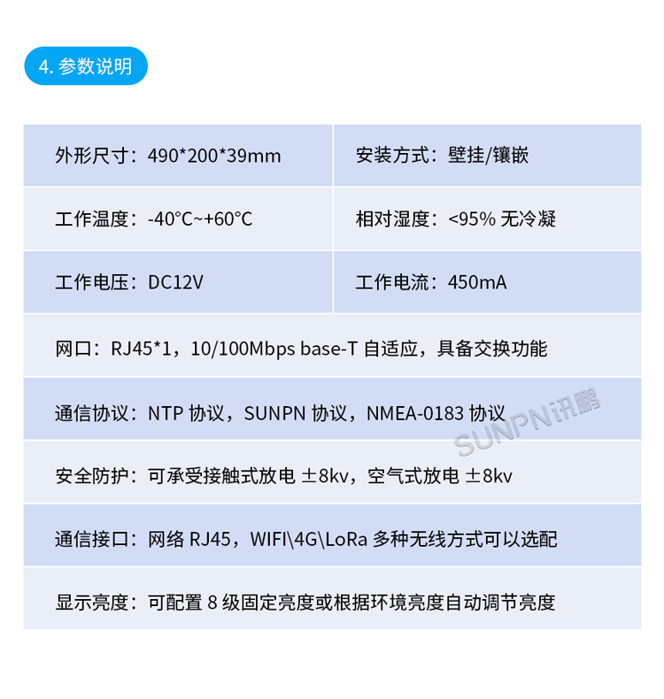 標(biāo)準(zhǔn)同步時(shí)鐘參數(shù)說(shuō)明