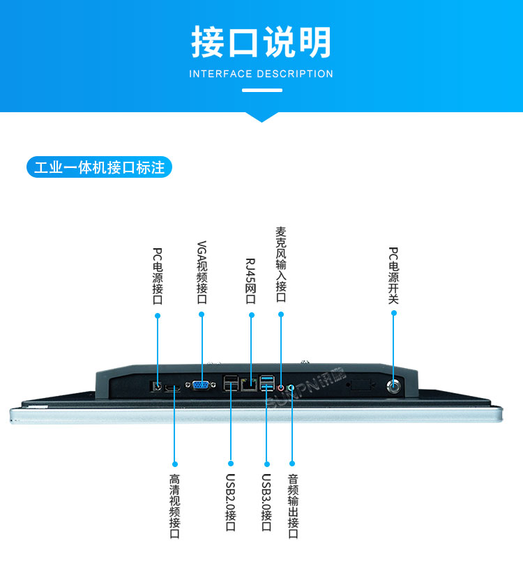 電容觸控一體機(jī)-接口說明 電容觸控一體機(jī)-接口說明