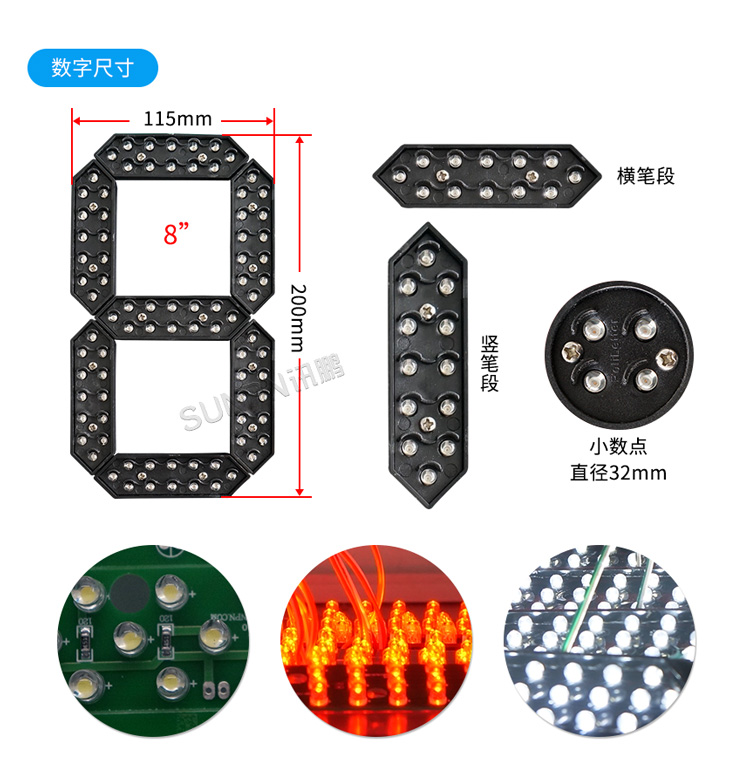 戶外時(shí)鐘數(shù)碼管尺寸