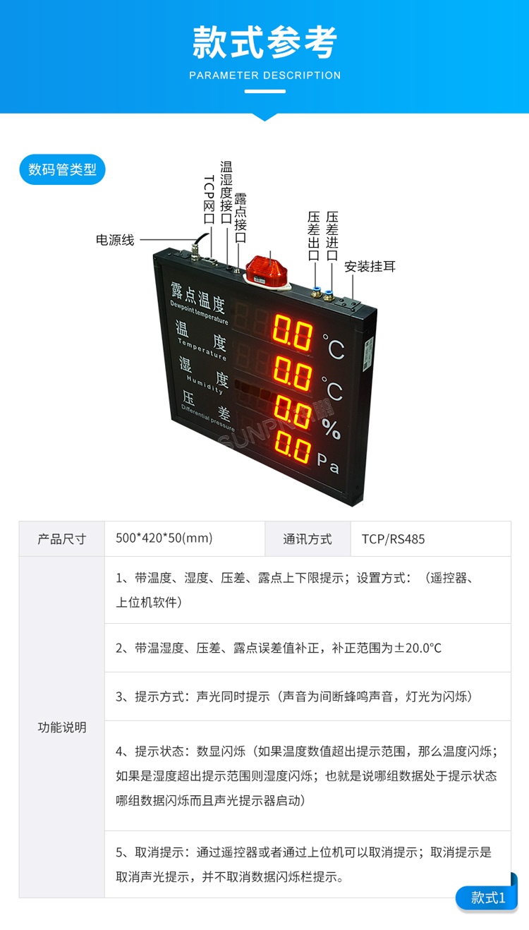 環(huán)境數(shù)據(jù)監(jiān)測(cè)看板-款式參考